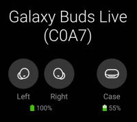 Check Galaxy Buds Live battery level