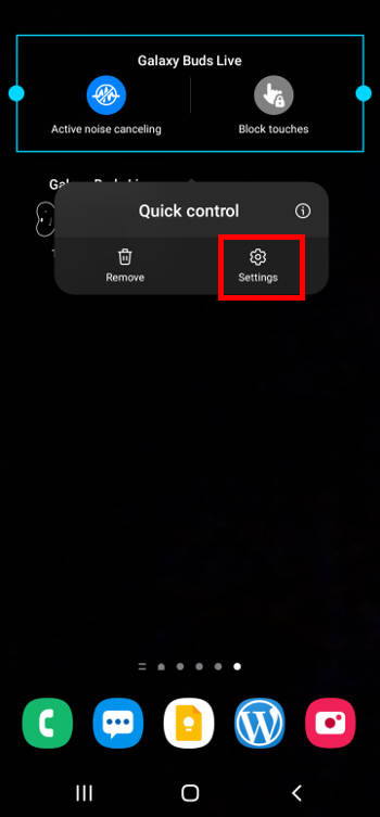 customize Galaxy Buds widget on the Home screen
