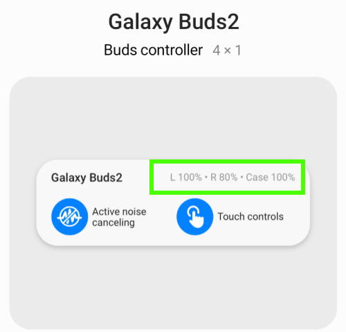 Galaxy Buds 2 widget (Buds controller)