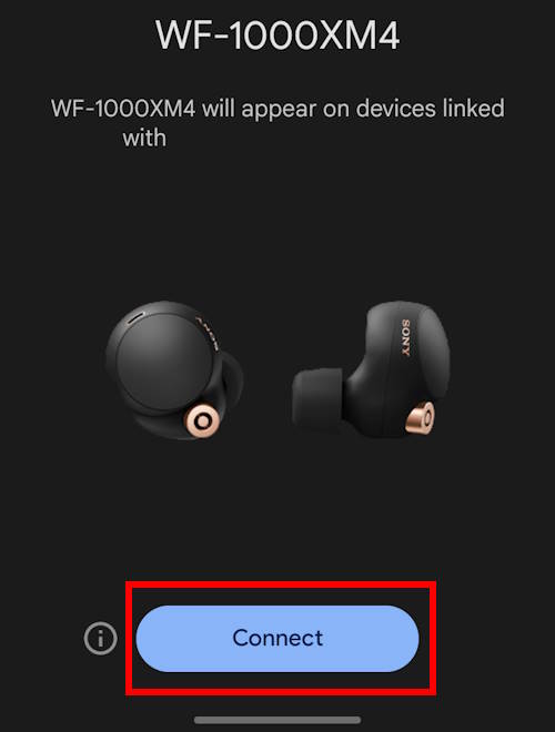 Fast pair connection for WF-1000xm4 on Galaxy S23