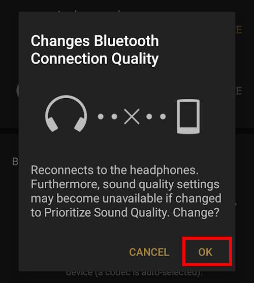 changing Bluetooth connection quality so that you can unlock LDAC codec and enable Hi-Res audio